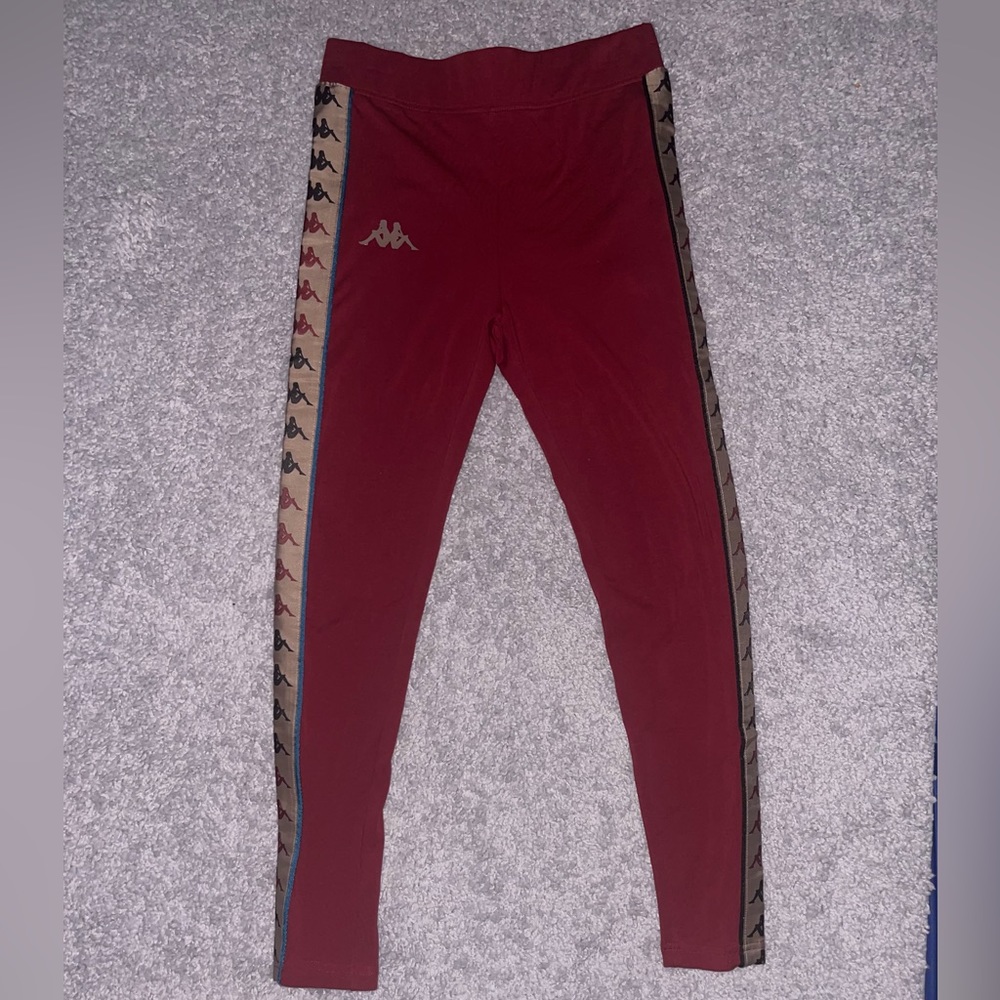 NWT Kappa Banda 222 Grace Jones Skin Fit Red Dark Dahlia/Turquoise Crystal